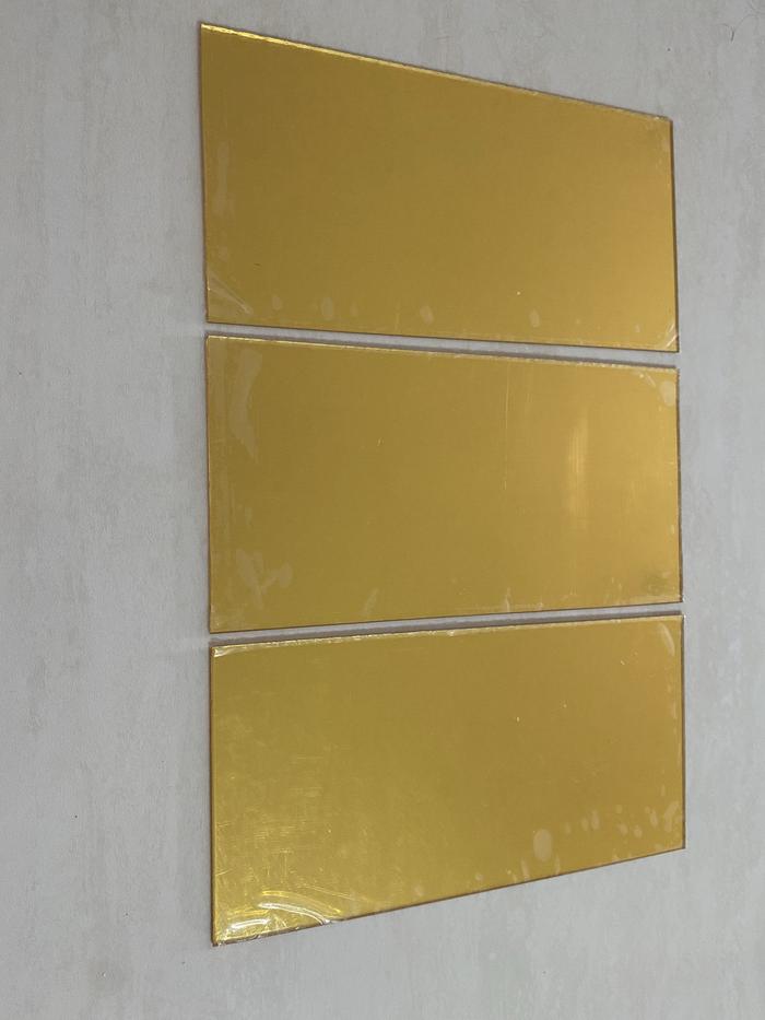 Gambar AKRILIK Lembaran 2mm CUSTOM / mirror gold, silver, rose gold / acrylic - gold dari Toko Bintang Kasih undefined Tokopedia