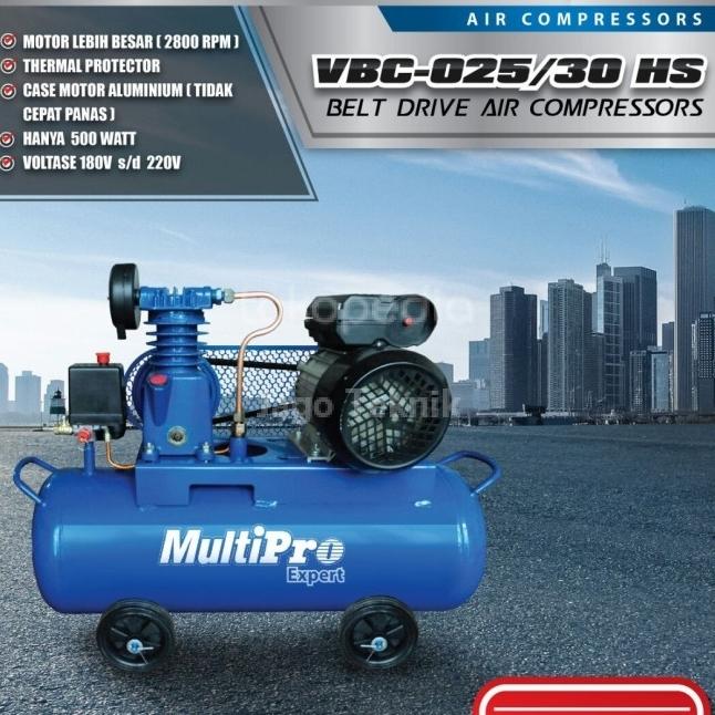 Jual Multipro KOMPRESOR VBC 025/30 HS MULTIPRO 1/4 hp 30 liter 1 phase ...