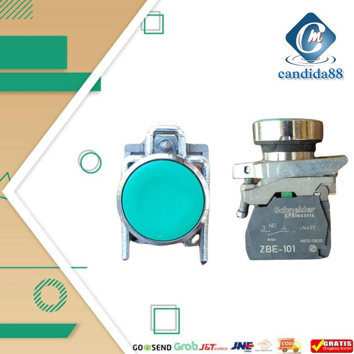Jual XB4BA31 PUSH BUTTON HIJAU 1 N/O Kota Bandung Candida88