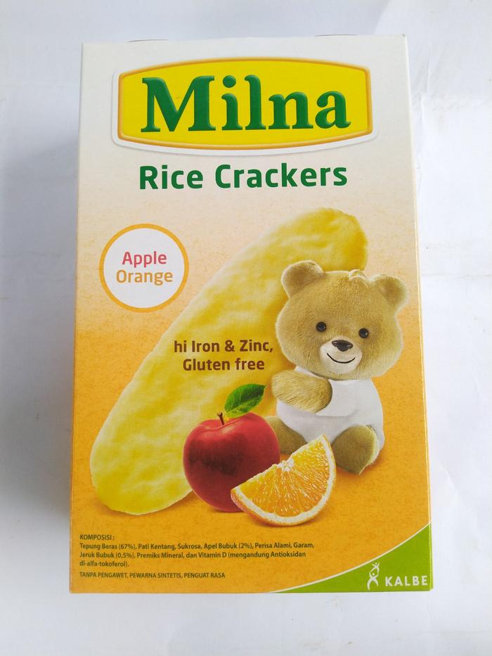 Gambar camilan bayi 8 bulan milna rice crackers snack biskuit bayi - APEL JERUK dari Sae mart_NEW undefined Tokopedia