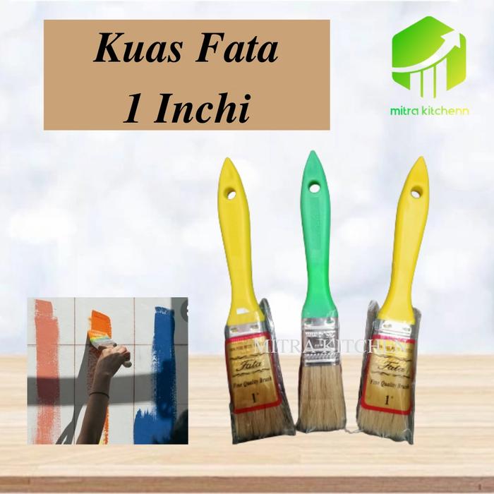 Gambar Kuas Cat Kuas Cat Tembok dan Besi 1 Inch, 1,5 Inch, 2 Inch - Kuas 1 Inch dari mitra kitchenn undefined Tokopedia