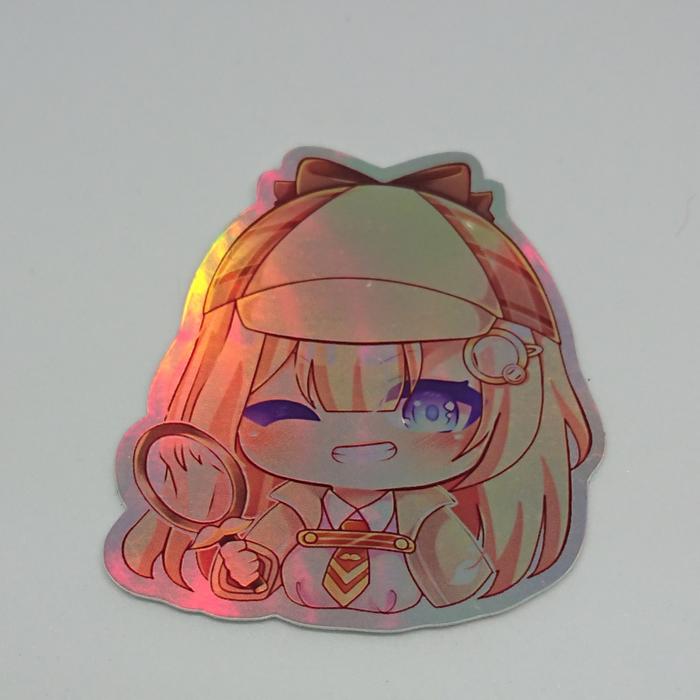 Gambar Stiker Anime Hologram Hololive EN - Sticker Anime Hololive EN - Amelia Watson dari Nematoda Fanmerch undefined Tokopedia