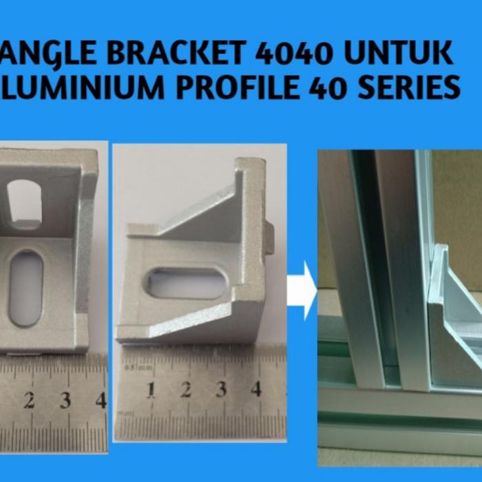 Gambar ANGLE BRACKET 40 series - Silver - Silver dari Aluminium Profile Garut undefined Tokopedia