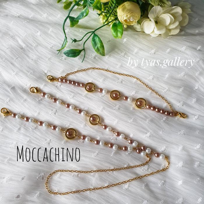 Gambar Kalung Konektor Strap Masker Hijab Mutiara Rantai by Tyas Part 2 - Moccachino, Konektor dari nonyvila undefined Tokopedia