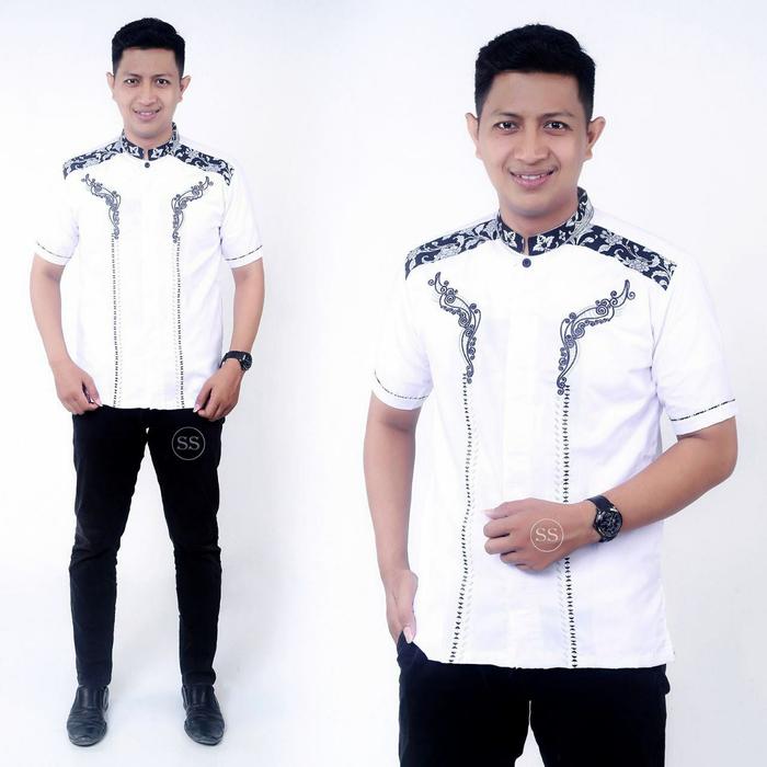 Gambar Terbaru Koko Pria Modern Premium Harga Konveksi Best Seller M L XL Pen - Putih, L dari BERKAH SYABIL undefined Tokopedia