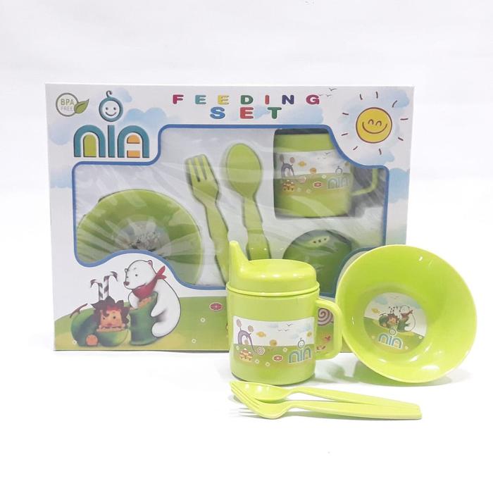 Gambar FEEDING SET NIA / PERALATAN MAKAN BAYI (KECIL/TANGGUNG/BESAR) - Kecil, Biru Muda dari ABM Permai Babyshop undefined Tokopedia