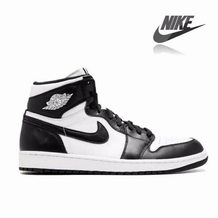 Nike Air Jordan high retro warna hitam/Putih full Putih/Hitam,  39 - Main Image