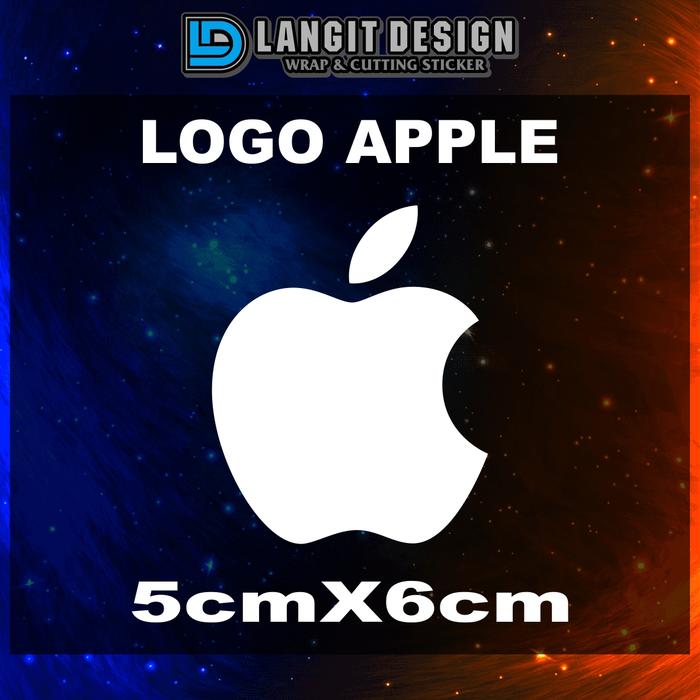 Gambar Stiker logo apple iphone - Large, Putih dari LANGITNESIA undefined Tokopedia