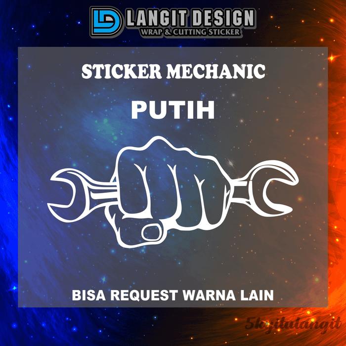 Gambar Stiker mekanik keren, stiker mekanik - Putih, 12 dari LANGITNESIA undefined Tokopedia