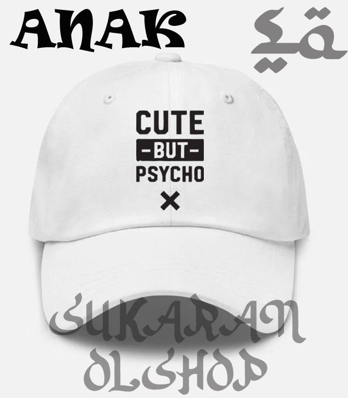Gambar Topi baseball caps anak unisex cute but psycho - Putih dari Sukaran Olshop84 undefined Tokopedia