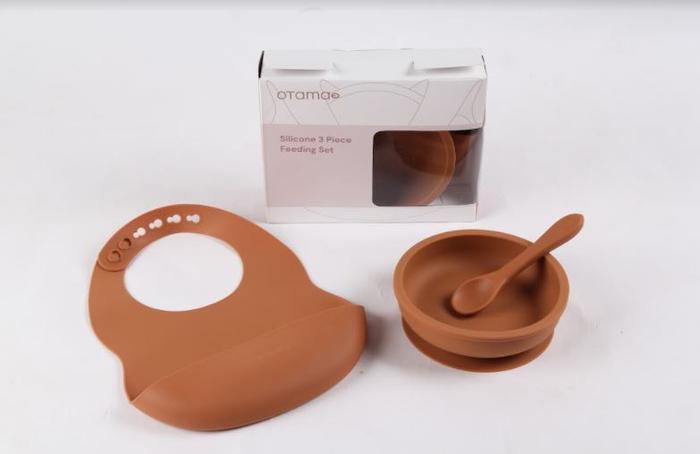 Gambar Kottonville - Set Alat Makan Bayi Silikon Otama Silicone Feeding Set - Pumpkin dari KottonvillexTinyTrend undefined Tokopedia
