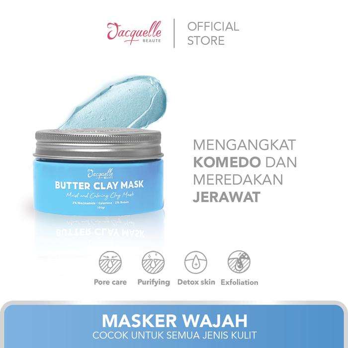 Gambar Jacquelle Butter Clay Mask Moist and Calming Clay Mask - Membantu Mengangkat Komedo dan Meredakan Jerawat - 100gr dari Jacquelle_ID undefined Tokopedia