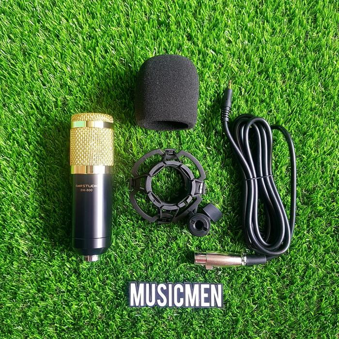 Gambar Mic BM800 Taffstudio Mic Recording Mikrofon Condenser Studio Original - Gold dari The Musicmen undefined Tokopedia