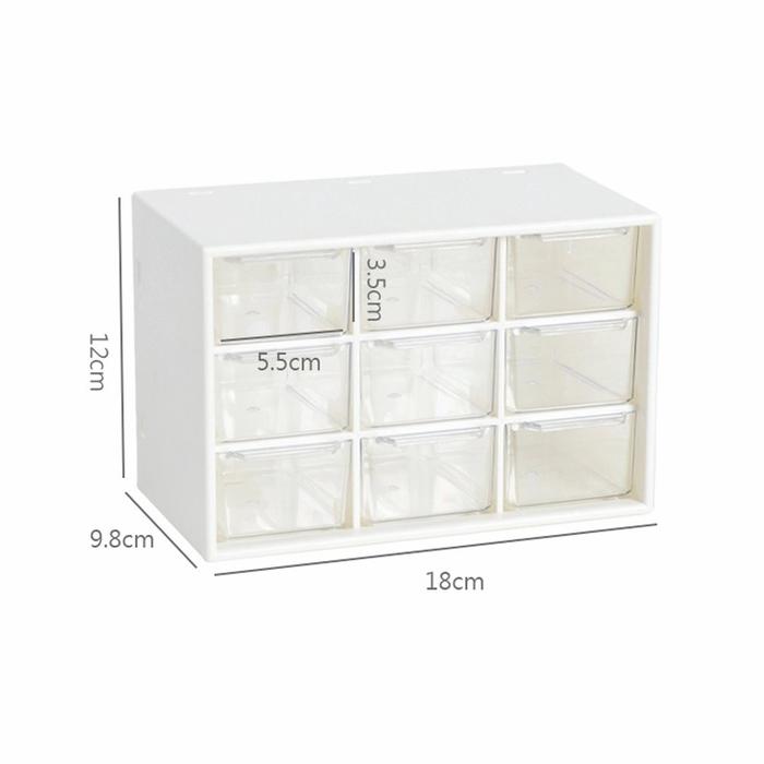 Gambar Kotak laci perhiasan mini kotak aksesoris mini - Putih 9 Laci dari ApaSajaHo undefined Tokopedia
