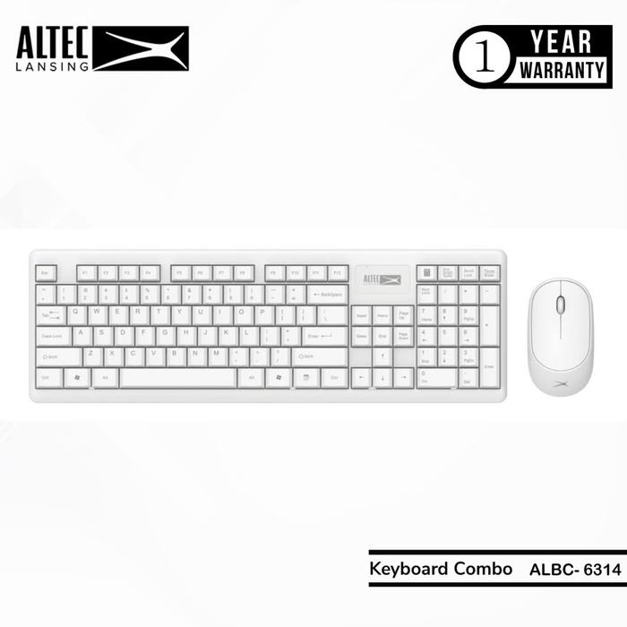 Gambar Altec Lansing Keyboard Mouse Wireless Combo ALBC6314 - Putih dari Universal disc undefined Tokopedia