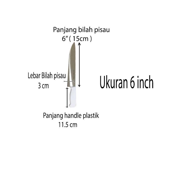 Gambar Pisau TRAMONTINA Stainless Varian Ukuran 6" - 8" - 10" - 6 INCH dari Home Tools 52 undefined Tokopedia