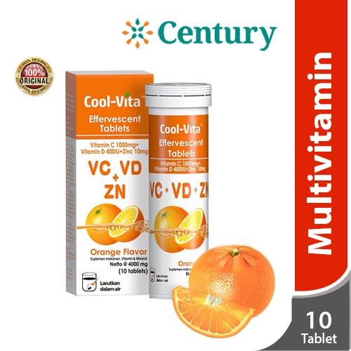 Gambar Cool-Vita Effervescent Vitamin C, D & Zinc Rasa Orange isi 10 dari Apotik Century undefined Tokopedia