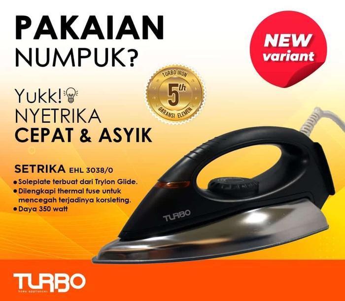 Gambar TURBO DRY IRON SETRIKA LISTRIK EHL 3038 EHL3038 dari sinar66.id undefined Tokopedia