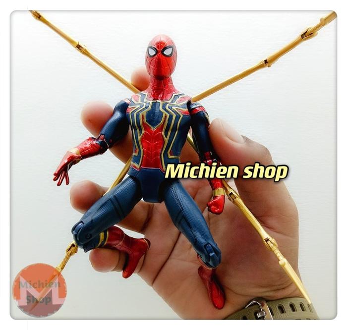 Gambar Disney Marvel Avengers Hitam Spider Man 18 Cm Action Figure Anime - Iron Spiderman dari MICHIEN-SHOP undefined Tokopedia