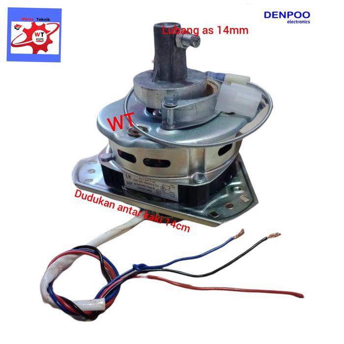 Gambar Dinamo spin motor pengering mesin cuci DENPOO 2 tabung 70watt manual dari warnateknik undefined Tokopedia