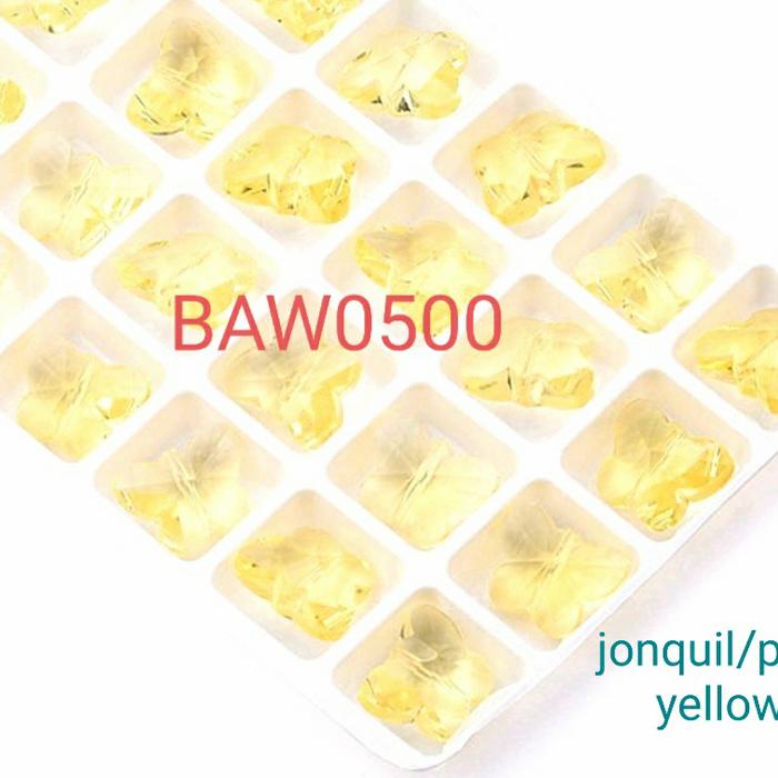 Gambar manik manik kristal austria kupu kupu biru 14 mm isi 28 pcs - yellow500 dari Kursuskriya undefined Tokopedia