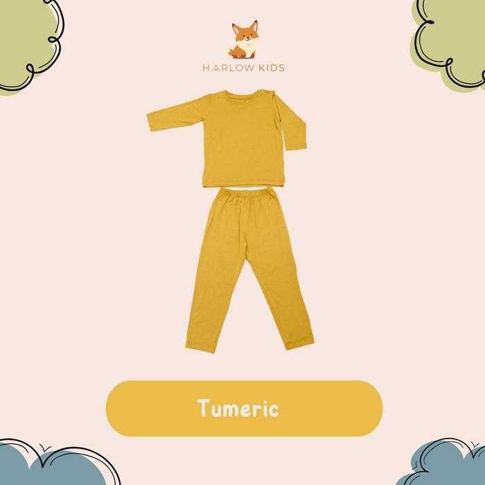 Gambar Harlow Kids - New Tencel Long Pajamas B ( 6 - 10Y ) - Tumeric, 8 Years dari Harlowkids undefined Tokopedia