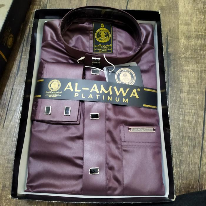 Gambar Gamis Jubah Pria Dewasa Platinum Manset Poliyester Al-Amwa - Coklat Maroon, S dari Syiar Muslim Collection undefined Tokopedia