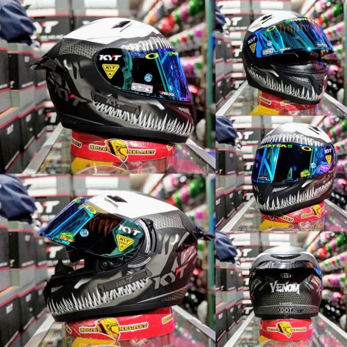 Jual KYT HELM K2 RAIDER MOTIF VENOM PAKET GANTENG TERMURAH M