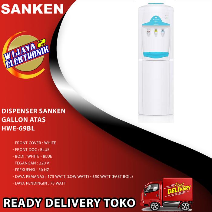 Gambar DISPENSER SANKEN GALON ATAS HWE69BL dari wijaya electronic_NEW undefined Tokopedia
