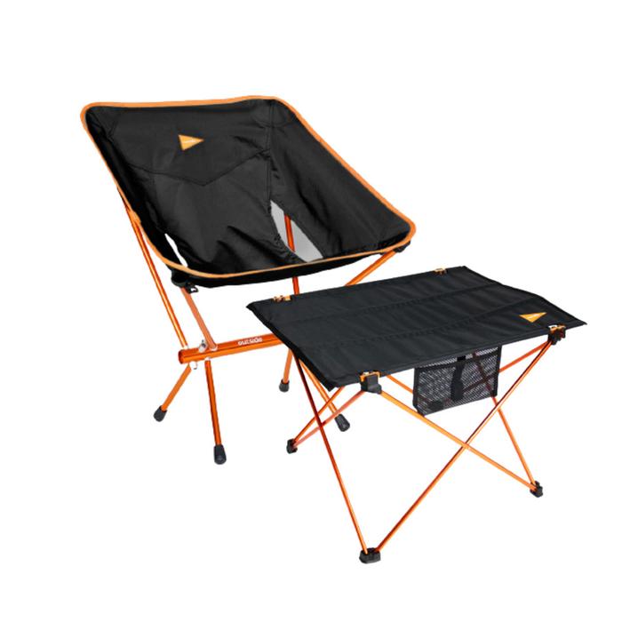 Gambar Meja dan Bangku Lipat Outdoor Go Foldable Table and Chair Camping Set - Cokelat dari Rocky Mountaineer Gear undefined Tokopedia