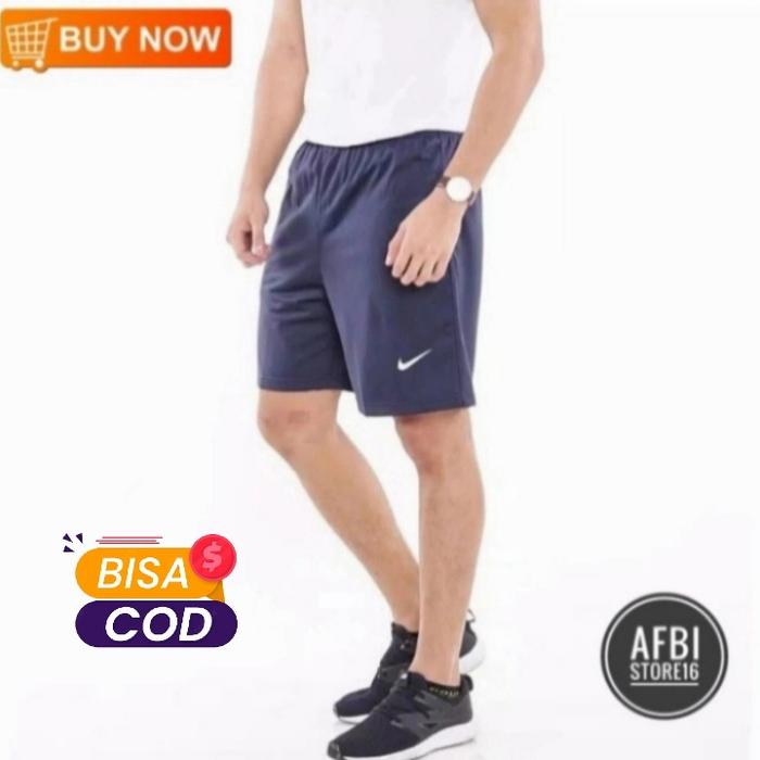 Gambar CELANA OLAHRAGA PENDEK PRIA/RUNNING/FITNESS/FUTSAL/GYM NIKE - Biru, M dari Husna cloth undefined Tokopedia