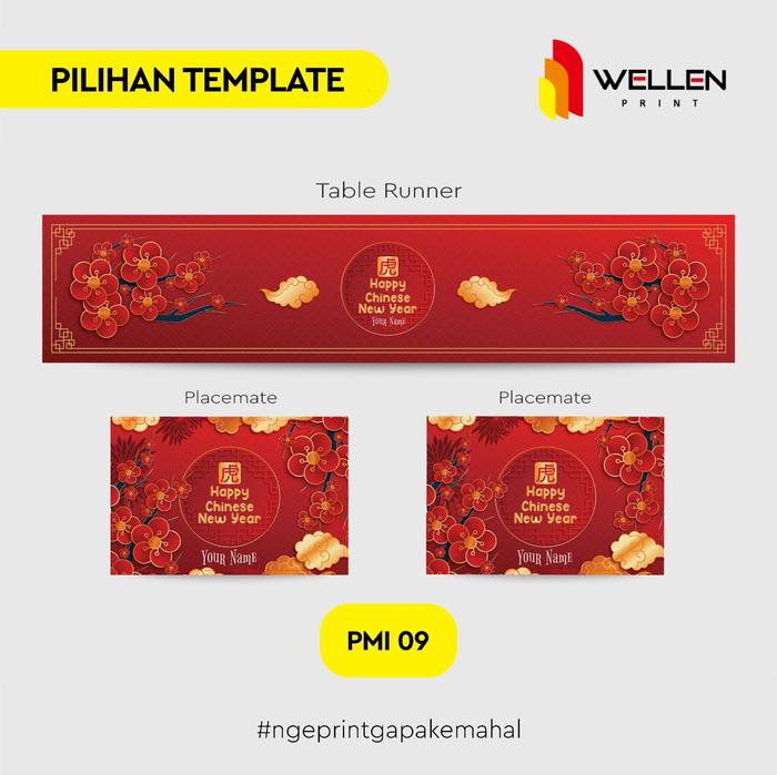 Gambar WELLEN PRINT - Table Runner Placemat custom Motif Imlek / Taplak Meja Alas makan CNY - PMI 09, Table Runner dari WELLEN PRINT OFFICIAL undefined Tokopedia