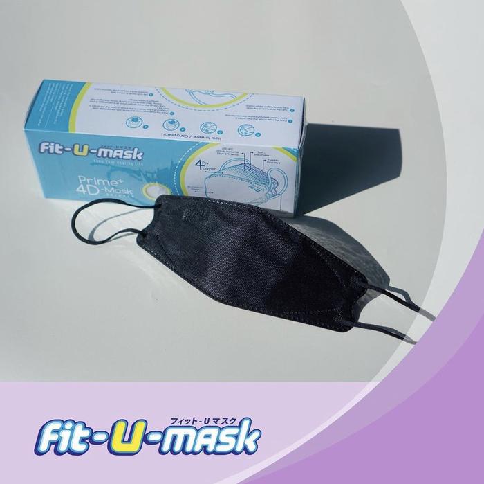Gambar FIT U PRIME+ 4D MASK 1 BOX (20 Pcs) / MASKER 4 PLY / FIT U MASK PRIME - Hitam dari jastipbynyoe undefined Tokopedia