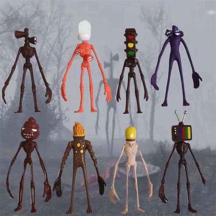 Gambar FIGURE SIREN HEAD HORROR ACTION FIGURE SET 8 - siren head 8 pc dari KITTY TOYS undefined Tokopedia
