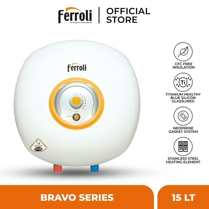 Jual WATER HEATER LISTRIK FERROLI 15 LITER BRAVO / PEMANAS AIR FERROLI 15L  - Jakarta Barat - Homesanitari | Tokopedia
