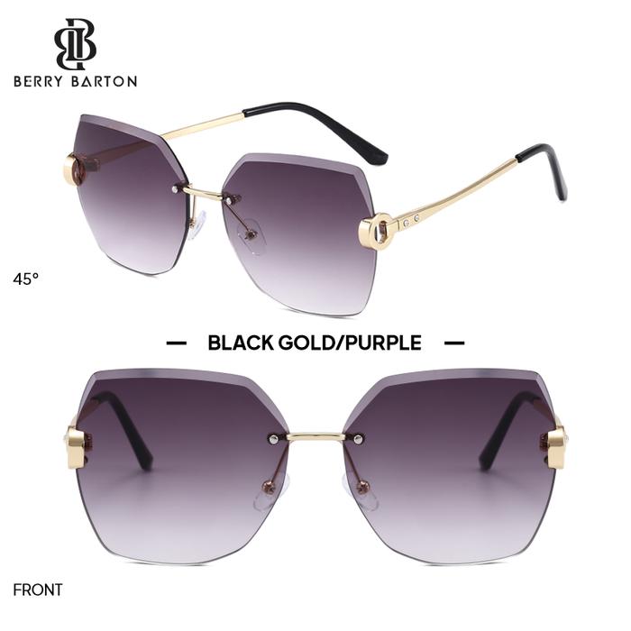 Gambar Kacamata Hitam Sungglases Anti UV Geometric Trend Fashion Wanita 8806 - Gold Purple dari berrybarton.kacamata undefined Tokopedia