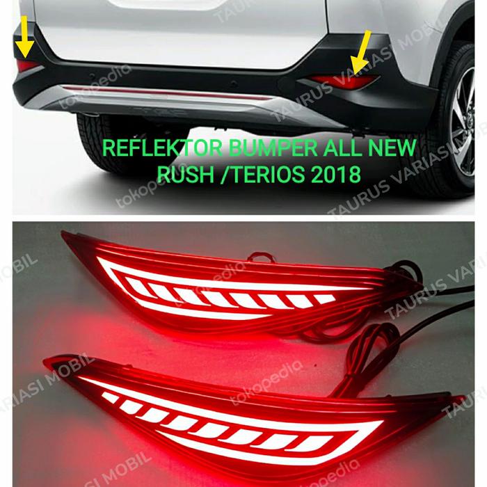 Gambar reflektor bemper belakang all new rush 2018 lampu plasma led cob C - SENJA + REM dari TAURUS VARIASI MOBIL undefined Tokopedia