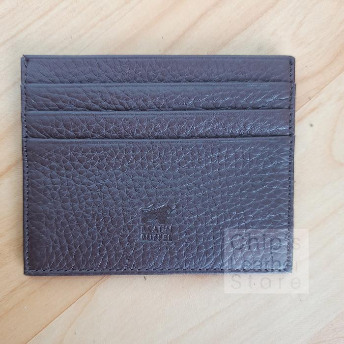 Gambar Dompet Kartu (Card Wallet) Tipis Kulit Asli Kode 655 - Cokelat tua dari Chip's Leather Store undefined Tokopedia