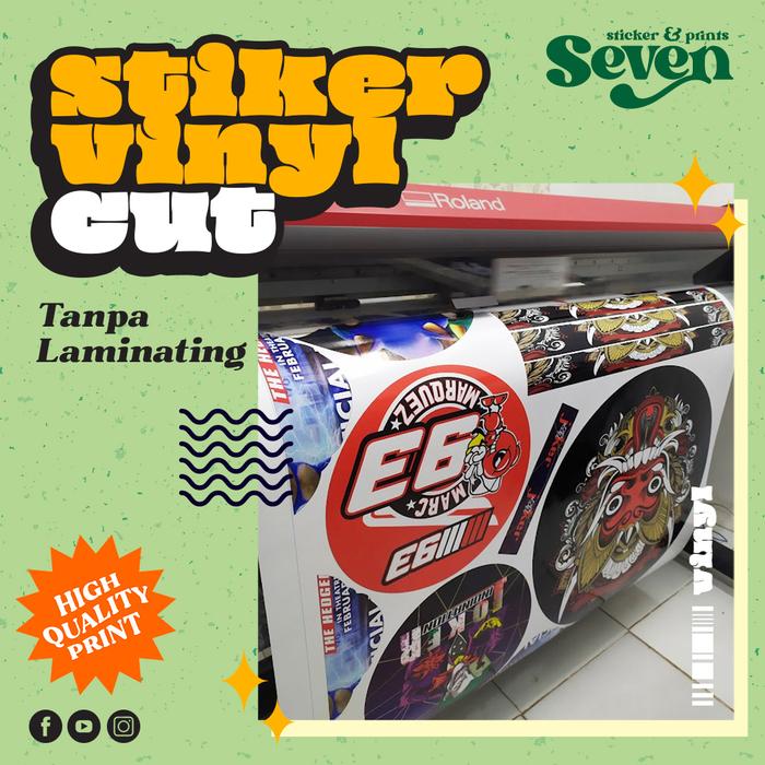 Gambar Sticker Vinyl Custom Print + Laminasi + Cutting - Tanpa Laminasi dari Seven Sticker & Print undefined Tokopedia