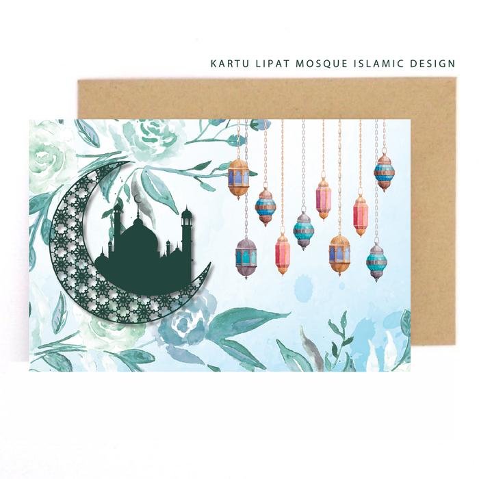 Gambar KARTU LIPAT IDUL FITRI LEBARAN EID MUBARAK RAMADAN TAG HAMPERS CARD - LIPAT MOSQUE dari TwinkleBabyAndKids undefined Tokopedia