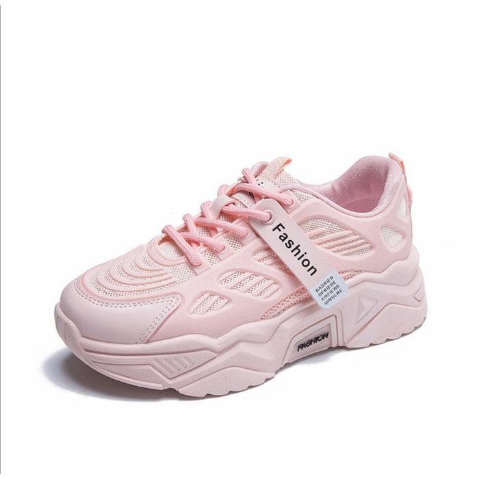 Gambar Sneakers Korea Import Casual Shoes - Pink - Merah Muda, 36 dari Trens Official Store undefined Tokopedia