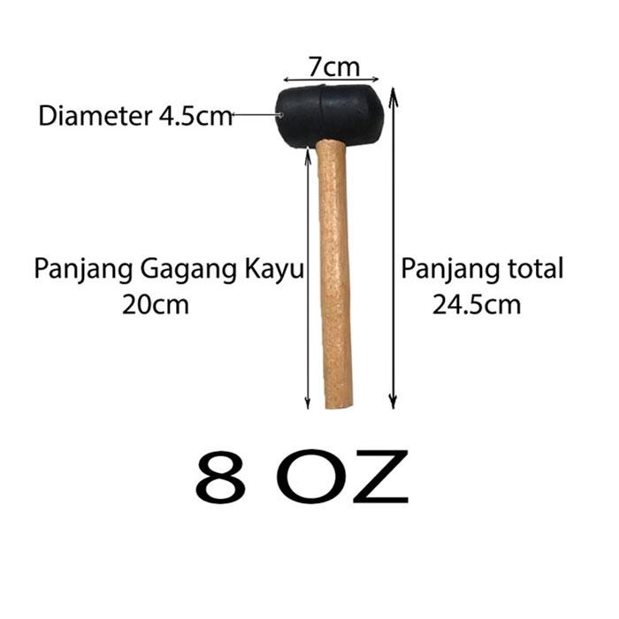 Gambar Palu Karet Varian 8OZ - 12OZ - 16OZ - 24OZ - 8 OZ dari Di Toko bangunan undefined Tokopedia
