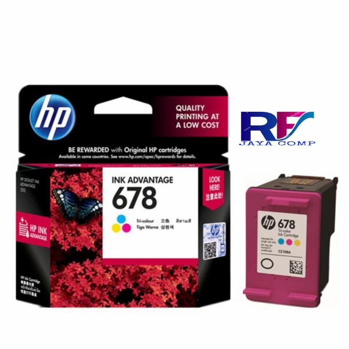Inkrnf Jual Tinta HP 678 black & colour original ink advantage - Hitam ...
