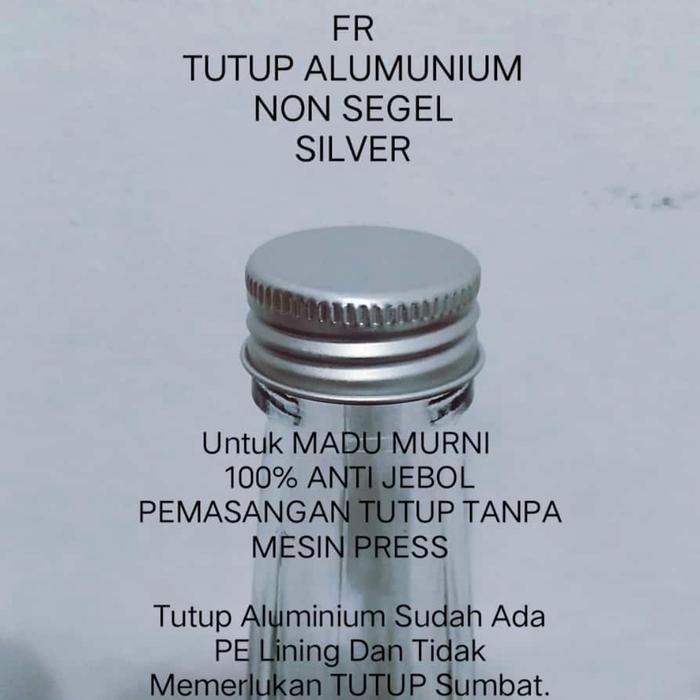 Gambar botol kaca 500ml botol bening tutup alumunium - TUTUP SILVER, TANPA BUBBLE dari FairiPackaging undefined Tokopedia