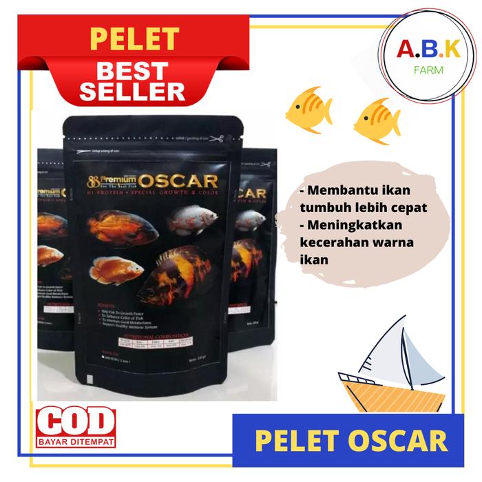 Gambar pelet preium Oscar 100G pakan Oscar premium 88 dari ABK FARM undefined Tokopedia