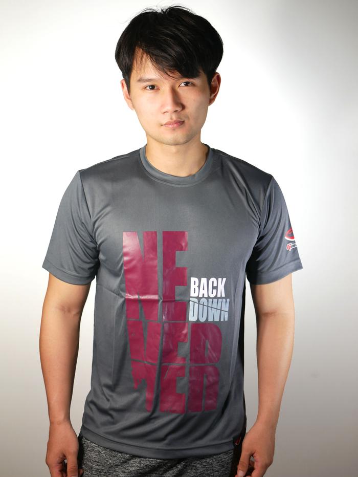 Gambar GENETIX NEVER BACK DOWN Tshirt Dark Grey - Abu-abu, M dari ELITE MMA SHOP undefined Tokopedia