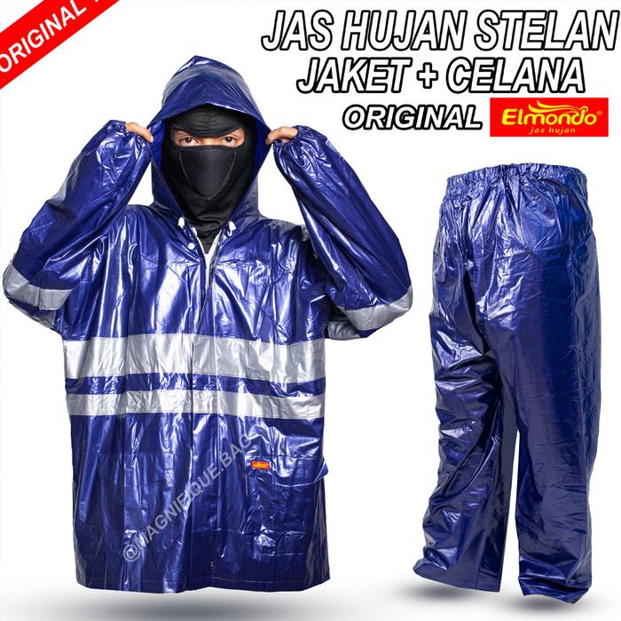 Gambar Mantel Hujan Pria Jas Hujan Elmondo Original Jas Hujan Setelan Dewasa - Biru Tua dari Magnifence.id undefined Tokopedia