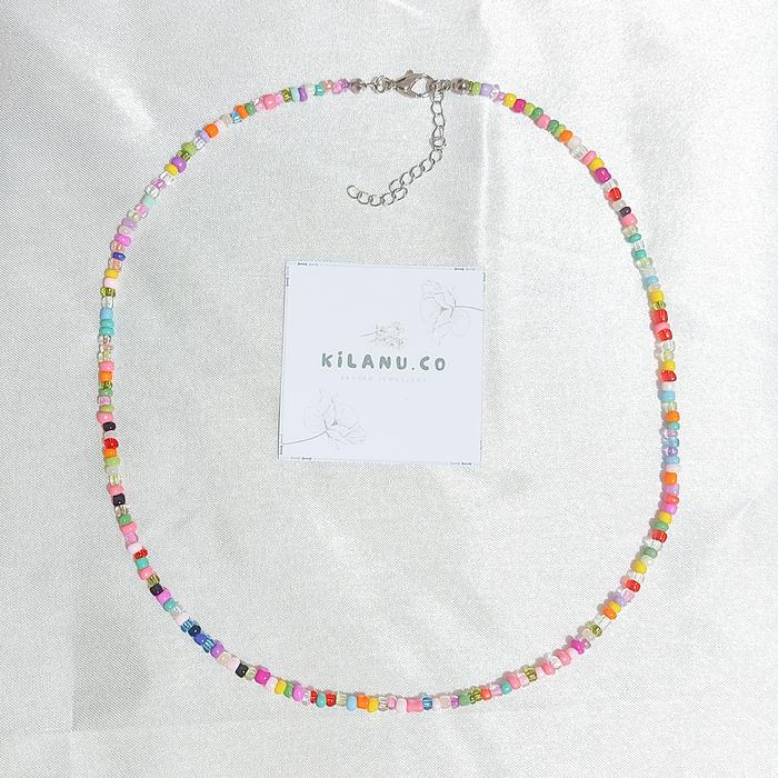 Gambar Colorfull Series - Beads Necklace Choker / Kalung Manik-Manik Vintage - A, Tanpa Charm dari Kilanu Store undefined Tokopedia