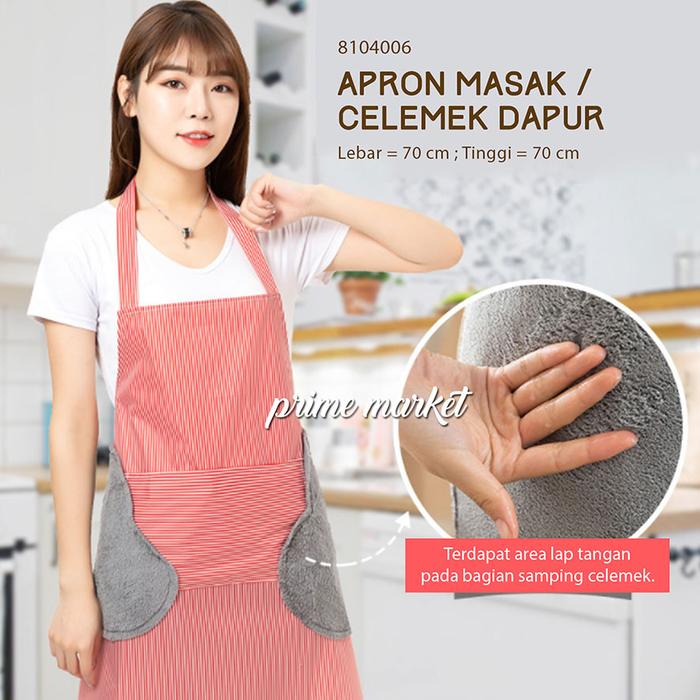 Gambar Celemek Masak Anti Air / Apron Masak Premium Waterproof - Merah dari Prime Market_NEW undefined Tokopedia