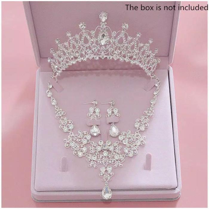 Gambar mahkota pengantin-Shiny crown- jewelry set anting kalung-mahkota tiara dari Stella crowns undefined Tokopedia